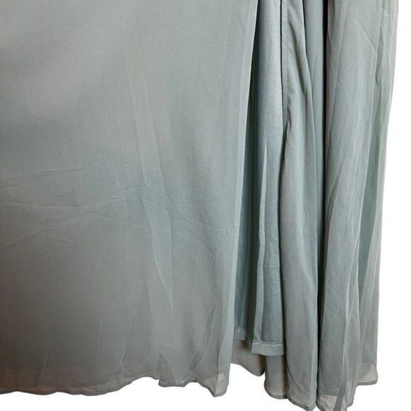 SOLD NWT Lulus Promise Of Love Sage Brush Flutter Sleeve Maxi Dress Size 2X - Picture 12 of 16